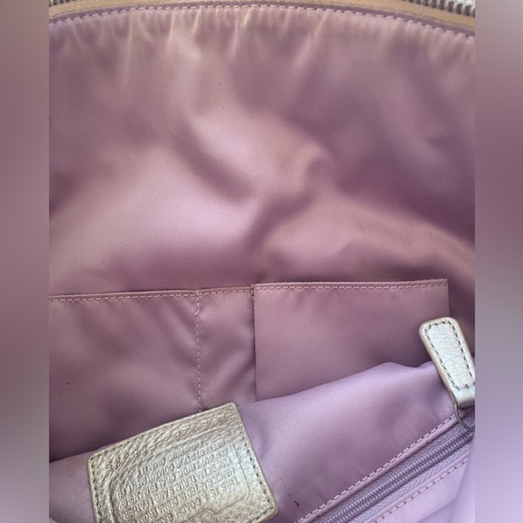 Coach Authentic Vintage Julia Op  Art Tan and Gold Tote - Picture 4 of 8